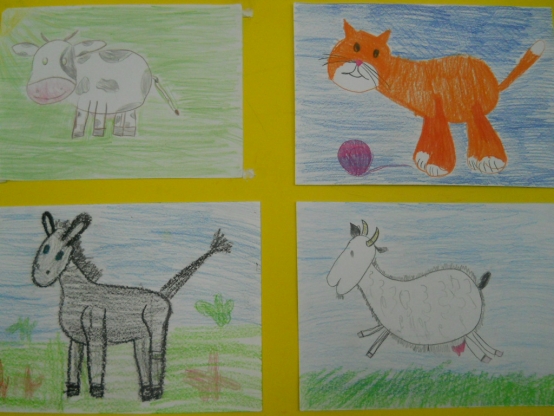 Виставка дитячих малюнків Такі різні тварини
